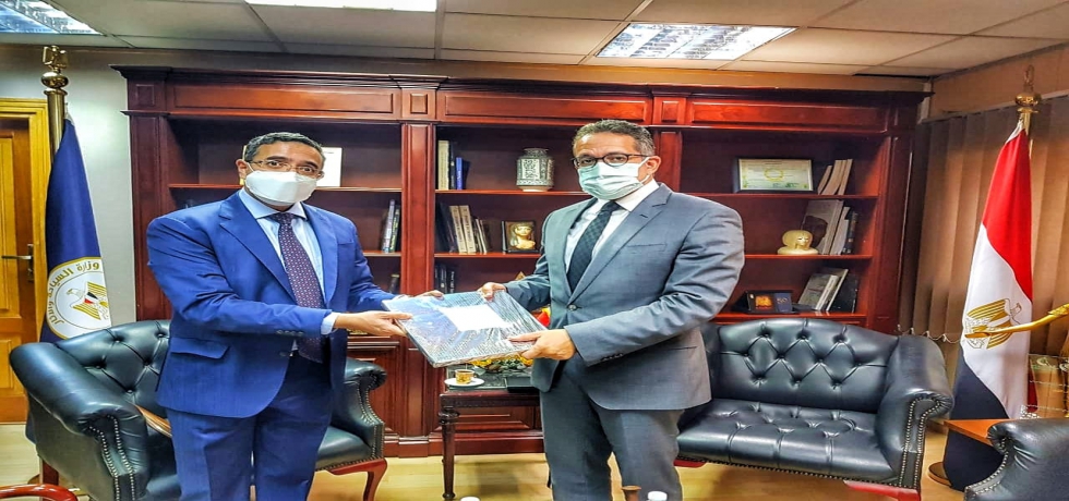 Ambassador Ajit Gupte called on H.E. Dr. Khaled El-Enany, Minister of Tourism & Antiquities of Egypt, on 25 October 2021